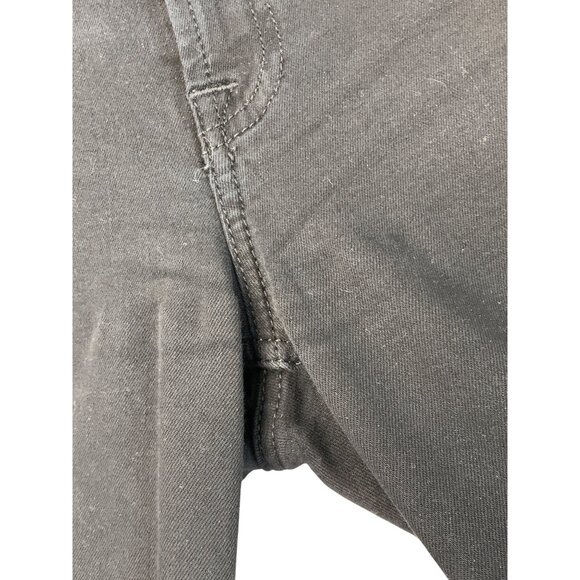 7 For All Mankind B(air) Black Skinny Jeans Womens Size 32 Raw Hem Crop GUC 8110 - Picture 9 of 10